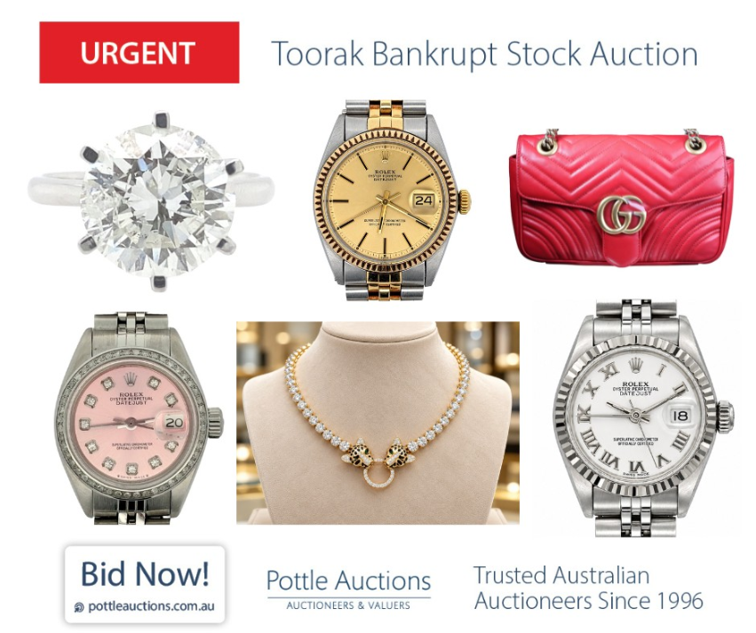 Bankrupt Auction, Jewellery, Swiss Watches , Designer Bags & More